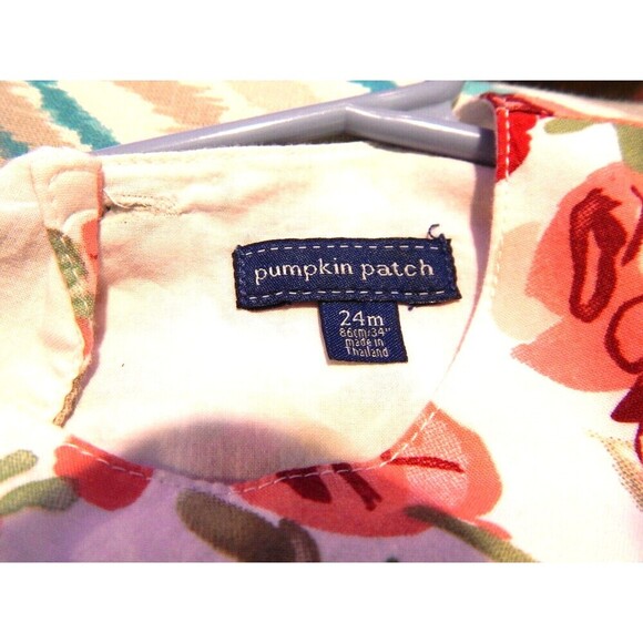 Beautiful Pumpkin Patch 24 Month Dress White wirh Red Flowers & Red Bow. - Picture 6 of 6